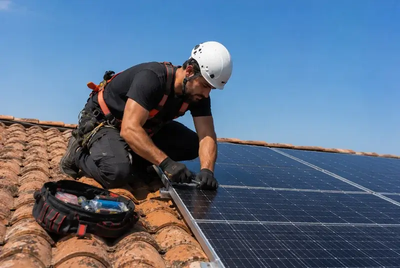 Maintenance et monitoring de panneaux solaires à Cherveux